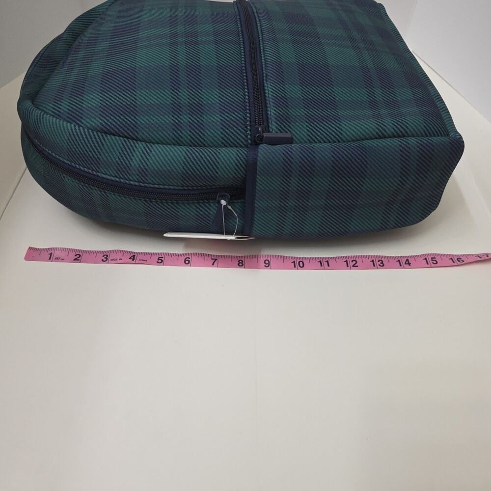 MYTAGALONGS Backpack Green Plaid Neoprene Pockets Padded Work Travel School New - Picture 8 of 8